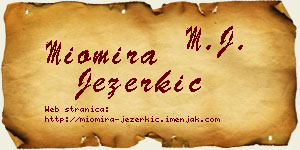 Miomira Jezerkić vizit kartica